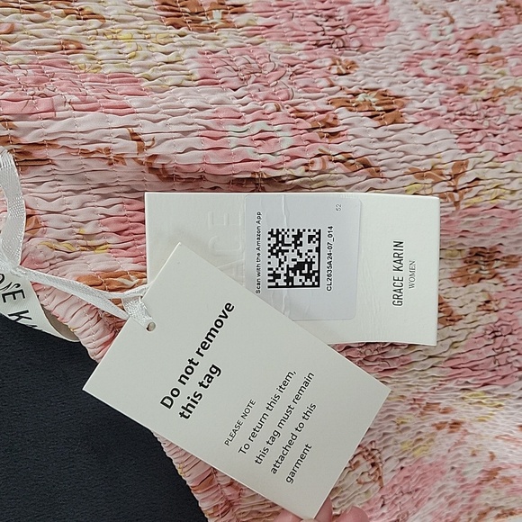 Elegant Pink Floral Hi Low One-Shoulder Dress NWT - Picture 15 of 16